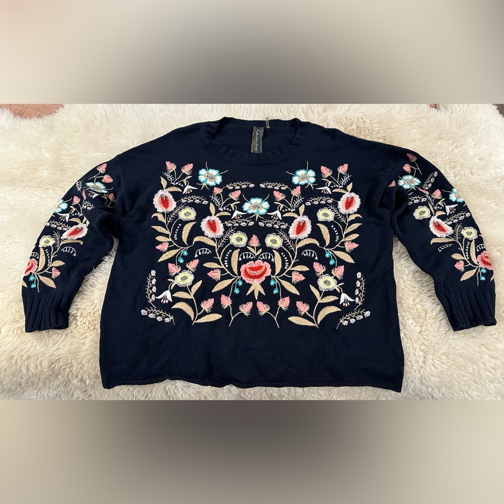 Aratta Silent Journey embroidered sweater